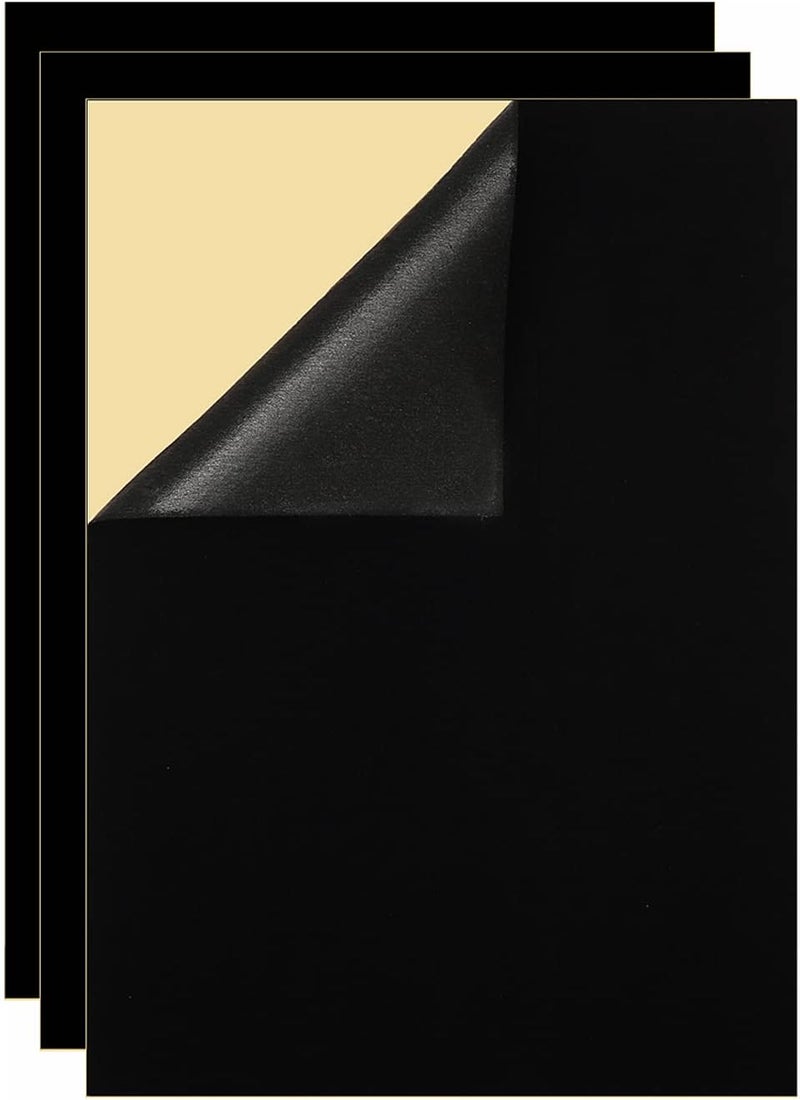 YaoHui 3-Pack Self-Adhesive Felt Sheets, Peel & Stick, A4 Size (8.3" x 11.8", Black) - Image 1